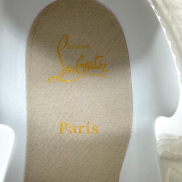 Christian Louboutin Arpoador White Drawstring Sneakers Size 39 US 9 Women 6958 - Picture 13 of 15